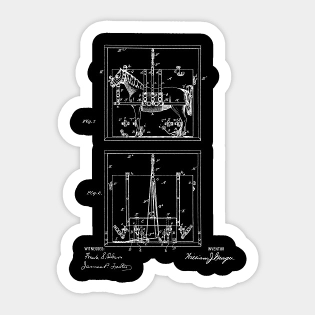 veterinary operating table Vintage Patent Hand Drawing Sticker by TheYoungDesigns